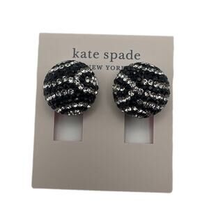 KATE SPADE New York EARN YOUR STRIPES STATEMENT STUDS IN BLACK